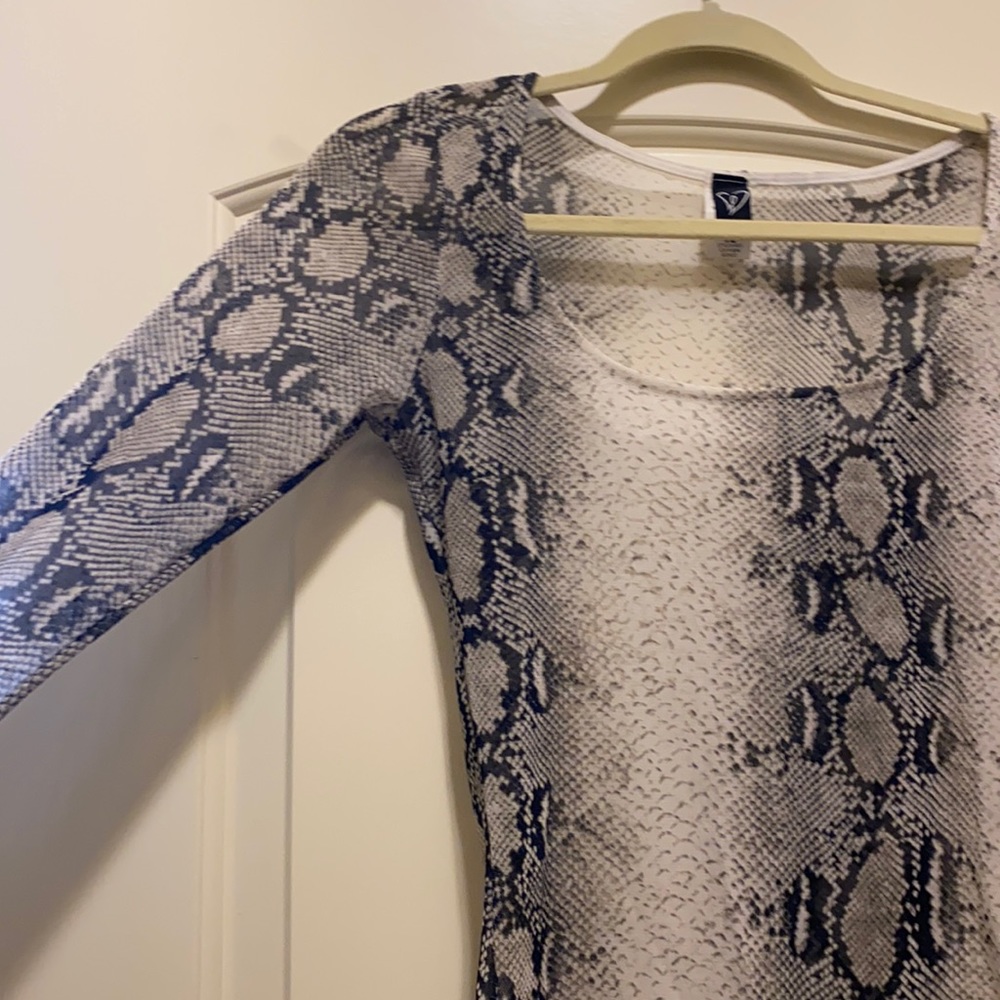 Snake print black/white bodysuit